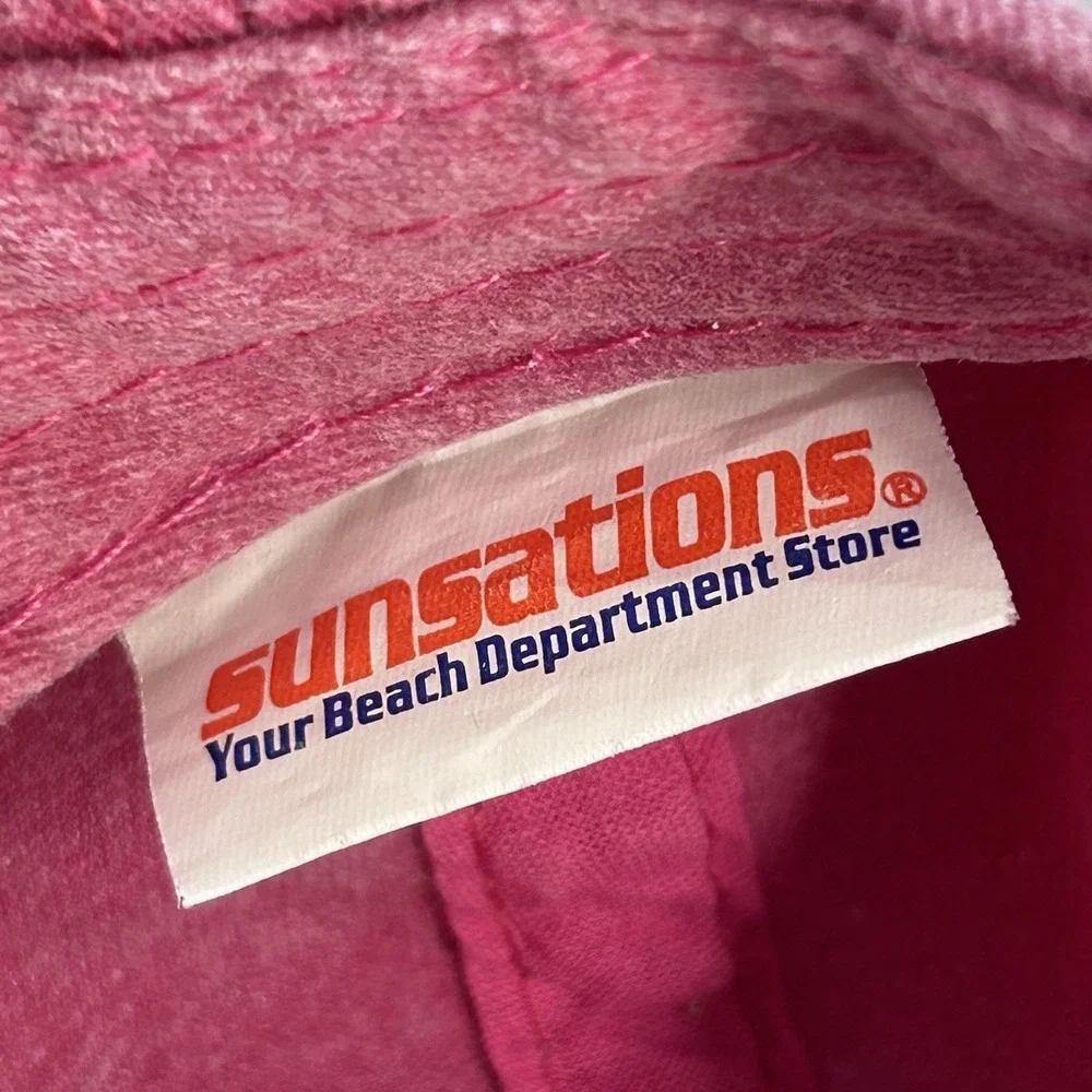 Destin Florida Mens Pink Sunsations Ball Cap Adjustable Denim Structured OSFM
